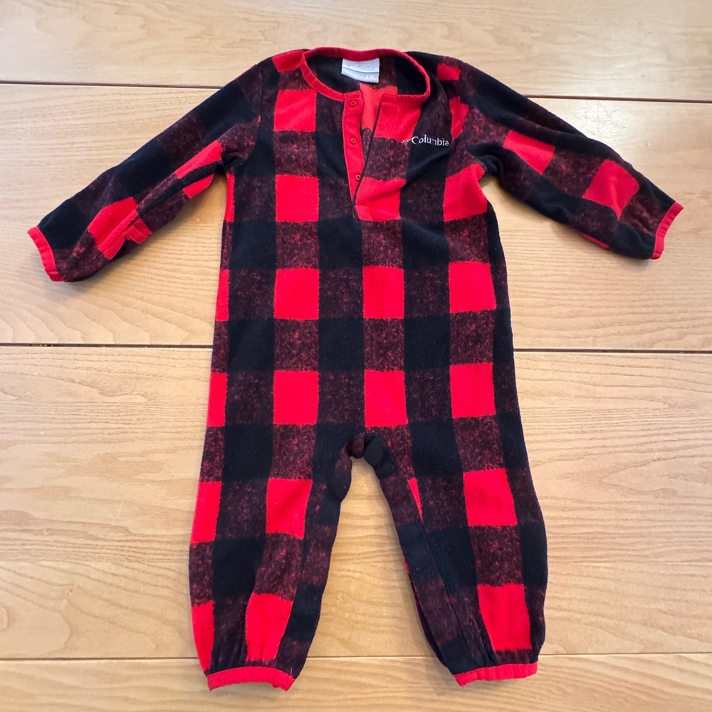 Columbia Fleece Bunting Baby 6-12 Months Buffalo Plaid Gorpcore